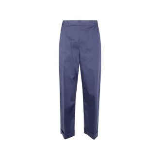 Liviana Conti Cropped Trousers, female, Blue, Size: XL Cropped Trousers