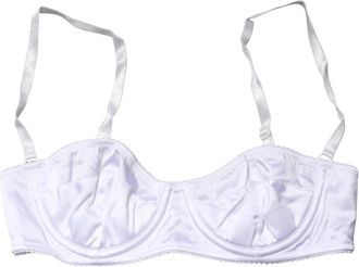 Dolce & Gabbana Semi-Pad Balconette BH met beugel - Dames - BHs - Wit - S - Polyester - Ondergoed