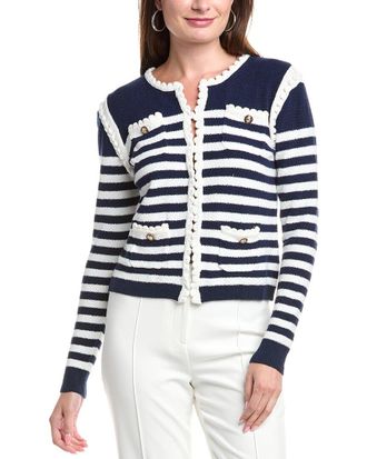 T Tahari Nautical Stripe Cardigan