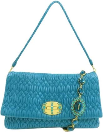Miu Miu Pre-owned Shoulder Bags, female, Blue, Size: ONE SIZE Pre-owned Shoulder Bag