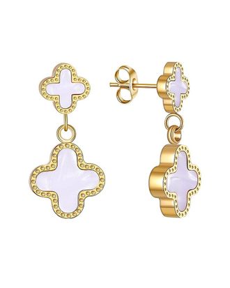 Liv Oliver 18K Plated Pearl Motif Earrings