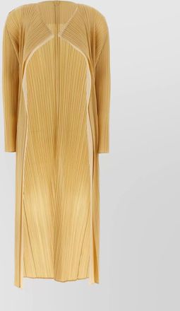 Pleats Please Issey Miyake long length pleated sleeve cardigan