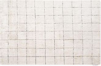 Linea Paralela Alfombra Algod&oacute;n Noa Natural Y Negro 160 X 220 Cm