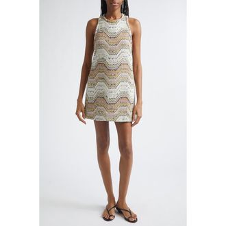Missoni Metallic Zigzag Sequin Sleeveless Minidress in Multicolor On Light Base at Nordstrom, Size 10 Us