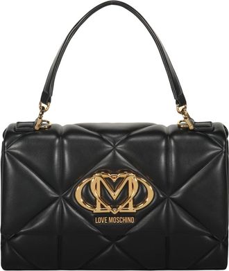 Love Moschino Elegante tas met gouden logo - Dames - Handtassen - Zwart - ONE Size - Polyester - Tassen