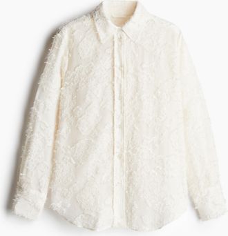 H&M Bluse aus Strukturstoff - Weiss