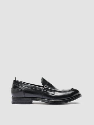Officine Creative Balance 011 Leather Penny Loafers in Black at Nordstrom, Size 40