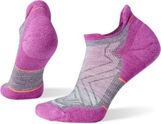 Smartwool Womens Run Targeted Cushion Low Ankle Socks Gray XL