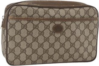 Gucci Pre-owned Plastic Clutch - Dames - Vintage Clutch - Beige - ONE Size - Vintage
