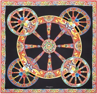 Dolce & Gabbana Carretto-Print Silk Twill Scarf