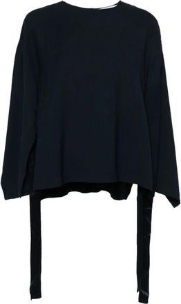 Erika Cavallini Semi Couture Blouses - Dames - Blouses - Blauw - L - Overhemden
