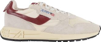 Autry reelwind Beige Low Top Sneakers With Logo Patch Ontongue And Side In Suede Man