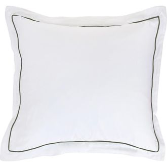 Pom Pom at Home Sheena Sateen Euro Pillow Sham in Moss at Nordstrom