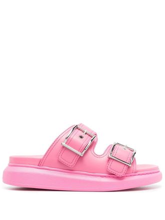 Alexander McQueen 50mm double-buckle sandals - Pink