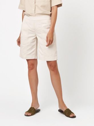 Toni Bermudas TONI Sue Bermuda, Damen, Gr. 44, N-Gr, beige (sand), Web, Obermaterial: 77% Baumwolle, 20% Polyamid, 3% Elasthan, unifarben, regular fit knie