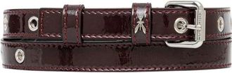 Patrizia Pepe Leren Patent Riem - Dames - Riemen - Rood - XS - Leer - Accessoires