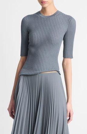 Vince Wool & Silk Blend Rib Sweater in Lake Stone at Nordstrom Rack, Size Small