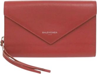 Balenciaga Pre-owned Clutches, female, Red, Size: ONE SIZE Pre-owned Long wallet (bi-fold)