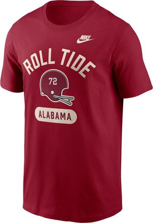 Nike Alabama Legacy Arch Helmet Nike Mens College T-Shirt in Red | N19969WABV-FMQ