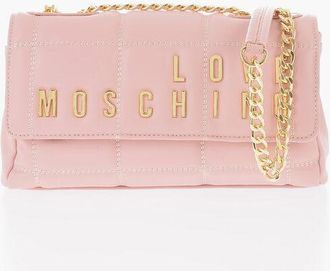 Moschino LOVE Quilted Faux Leather Bag with Chain Shoulder Strap size Unica