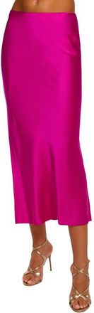 Ramy Brook Krisia Silk Midi Skirt in Fiesta Pink at Nordstrom, Size Xx-Small