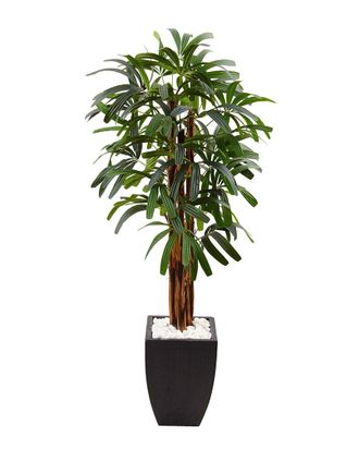Nearly Natural 5.5Ft Raphis Palm Artificial Tree In Planter