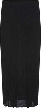 Julie Fagerholt - Heartmade Zijden Midi Rok Zwart - Dames - Midirokken - Zwart - 2XS - Rokken