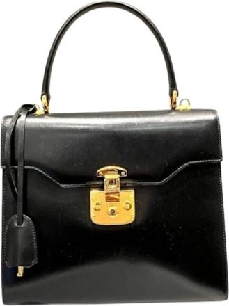 Gucci Pre-owned Vintage Handtas - Dames - Vintage Handtas - Zwart - ONE Size - Leer - Vintage
