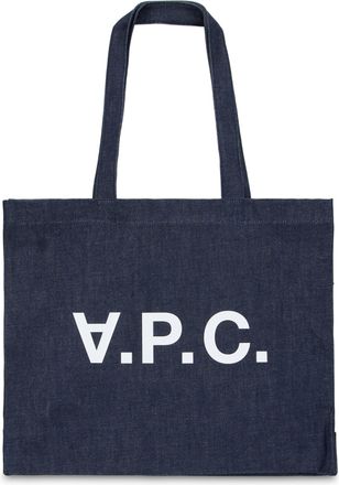 A.P.C. Womens Tote Bag Indigo Cotton