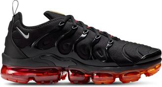 Nike Mens Air Vapormax Plus - Running Shoes Light Smoke Grey/Black/Magma Orange Size 10.0