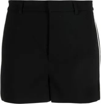 Red Valentino side-stripe tailored shorts - women - Elastane/Viscose/Wool/Polyester/Viscose/Cupro - 36 - Black