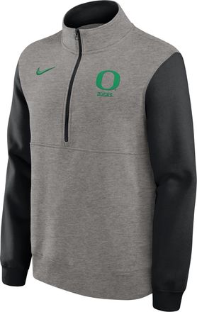 Nike Oregon Club Nike Mens College 1/2-Zip Crew in Grey | 02JW086NUON-7HV