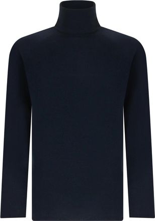 Roberto Collina High Neck Sweater - Heren - Coltruien - Blauw - M - Wol - Truien & Vesten
