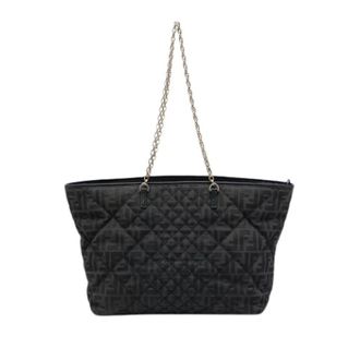 Fendi Pre-owned Gevulde Canvas Tote - Dames - Vintage Shopper - Zwart - ONE Size - Leer - Vintage