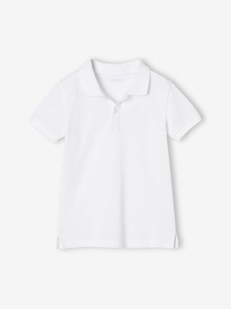 Vertbaudet Kinder Poloshirt kurze &Auml;rmel, personalisierbar wei&szlig;
