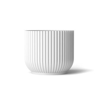 Lyngby Porcel&aelig;n Blumentopf, weiss, M