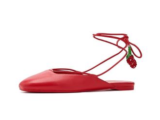 Kate Spade New York Eloise Ankle Wrap Mule Flats Womens Sandals Heirloom Tomato : 5.5 M, Leather