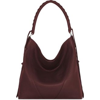 Rebecca Minkoff Mae Pebbled Leather Hobo Bag in Port at Nordstrom Rack
