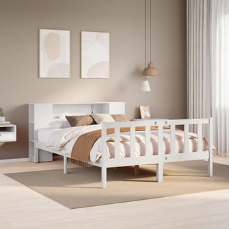 Berkfield Home Bookcase Bed without Mattress White 140x200 cm Solid Wood Pine