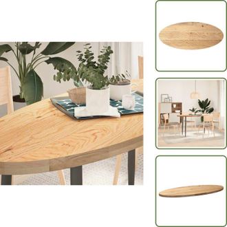 vidaXL Tavolo da bar - vidaXL Piano per Tavolo 140x60x4 cm in Rovere Massello Ovale - Piano dappoggio