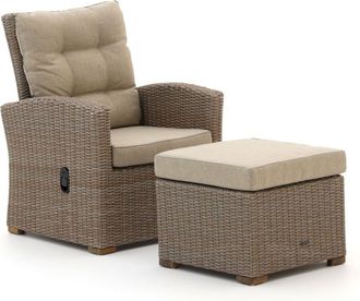 Intenso Furniture Intenso Mazzano lounge tuinstoel verstelbaar met voetenbank