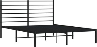 vidaXL Vidaxl - Estructura Cama Sin Colch&oacute;n Con Cabecero Metal Negro 160x200 Cm