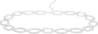 Mango Chain Link Belt in Silver at Nordstrom, Size Medium