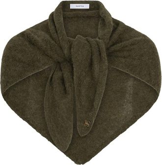 Dante6 Skai Gebreide Driehoekssjaal - Dames - Accessoires - Groen - Maat: ONE Size Wol