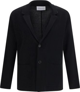 Roberto Collina Giacca in Maglia con Rever - - Jackets - Uomo - Nero - S