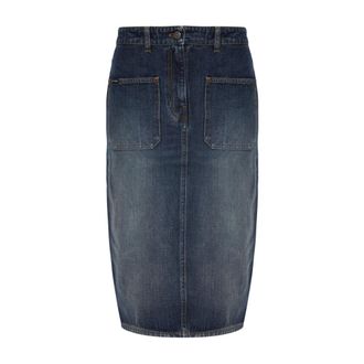 Courr&egrave;ges Dames, Rokken, Blauw, Maat: M Denim