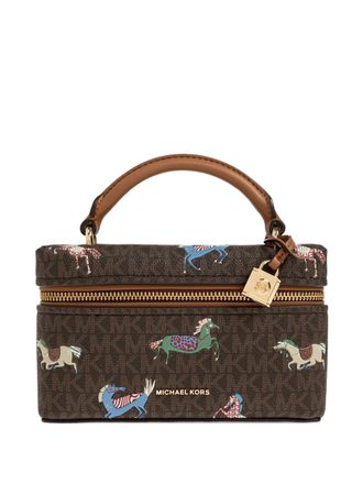Michael Michael Kors Jana horse-print tote bag - women - PVC/Calf Leather - One Size - Brown