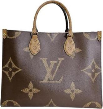 Louis Vuitton Pre-owned Monogram Canvas Tote Bag - Dames - Vintage Handtas - Bruin - ONE Size - Vintage