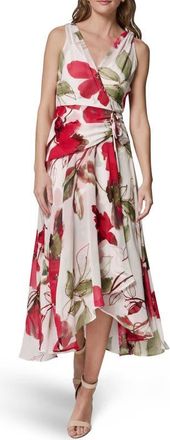 DKNY Print Sleeveless High-Low Maxi Dress in Azalea Multi at Nordstrom, Size 16