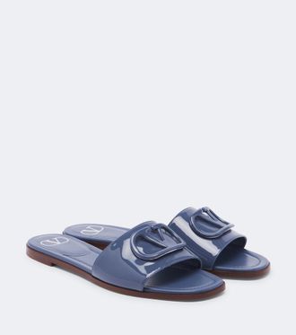 Valentino Garavani VLogo patent leather slides